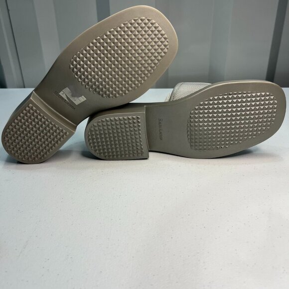 Ralph Lauren Astra Silver Mesh BTM Slides Women Size 7.5 B Y2K Sandals Summer - Picture 8 of 10